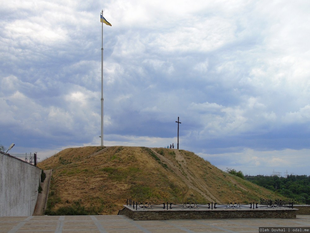 самый высокий флагшток в Украине, холм, Хортица