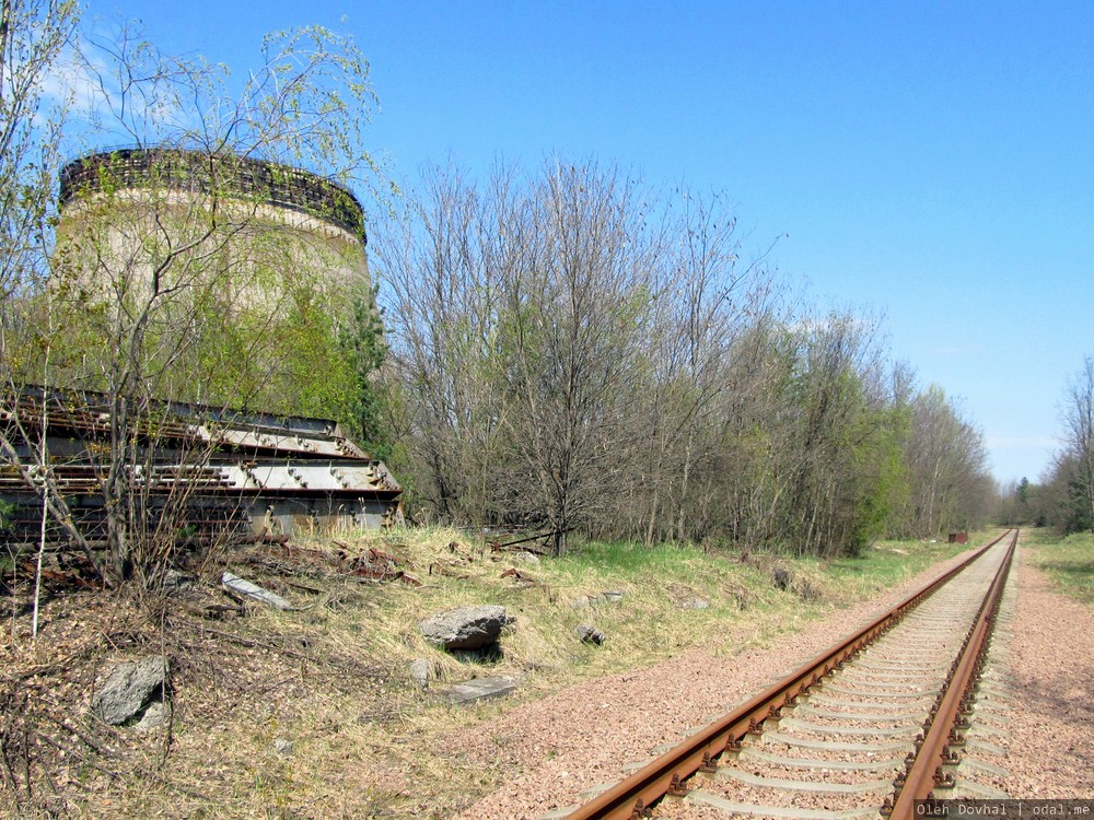 железная дорога, градирня, Чернобыль