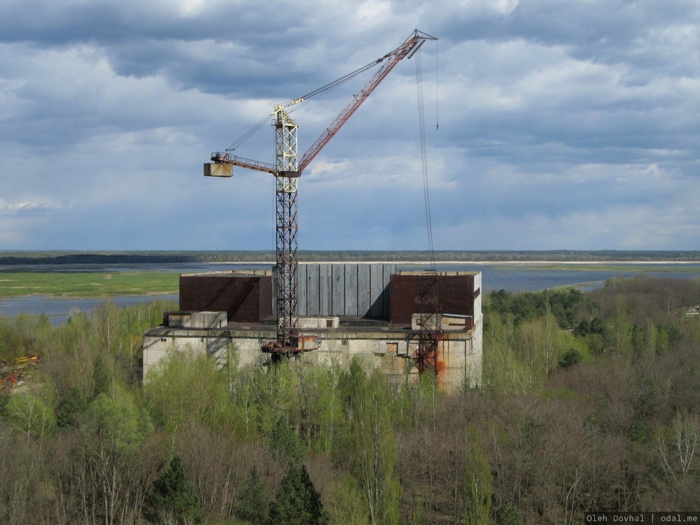 строительный кран, Чернобыль