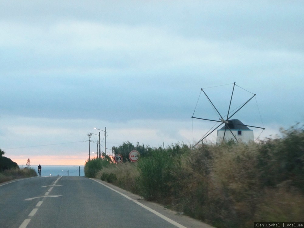 трасса, мельница, Португалия