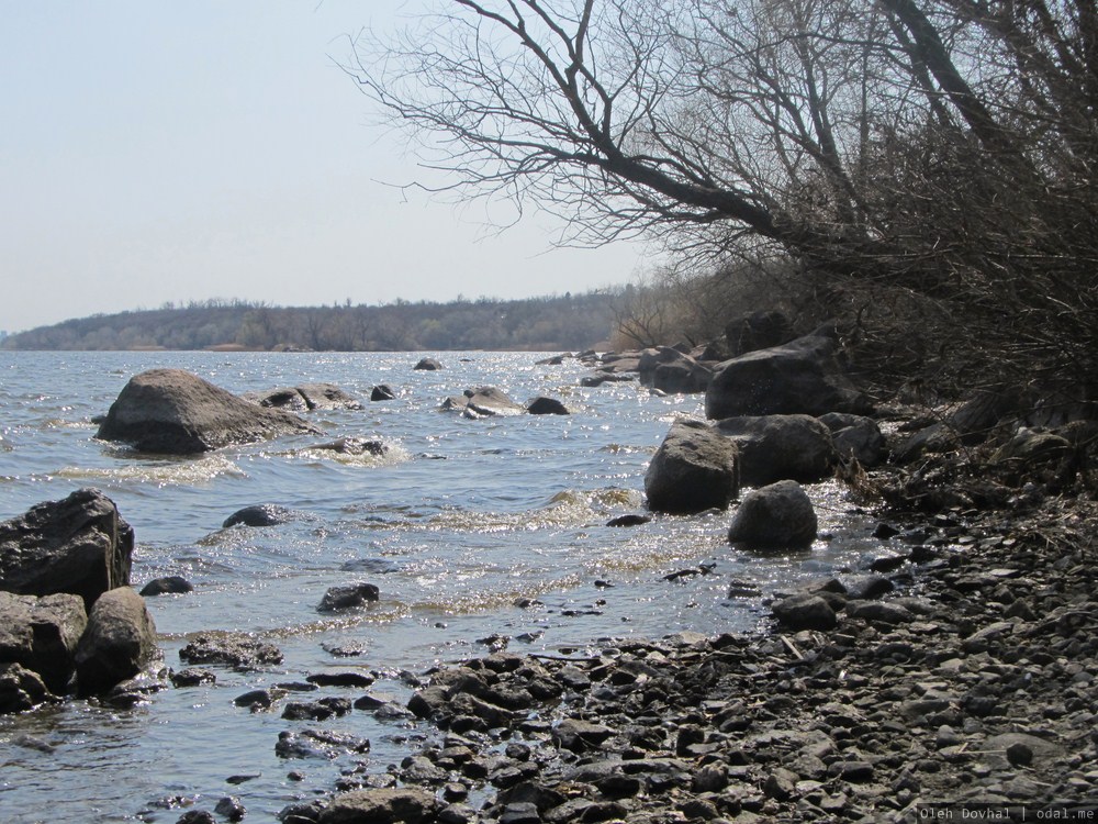 берег Днепра, Хортица