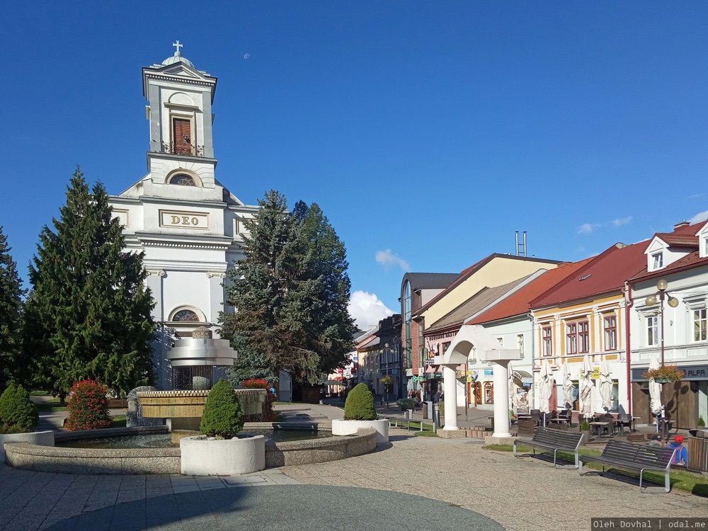 центральная площадь, Попрад, Словакия